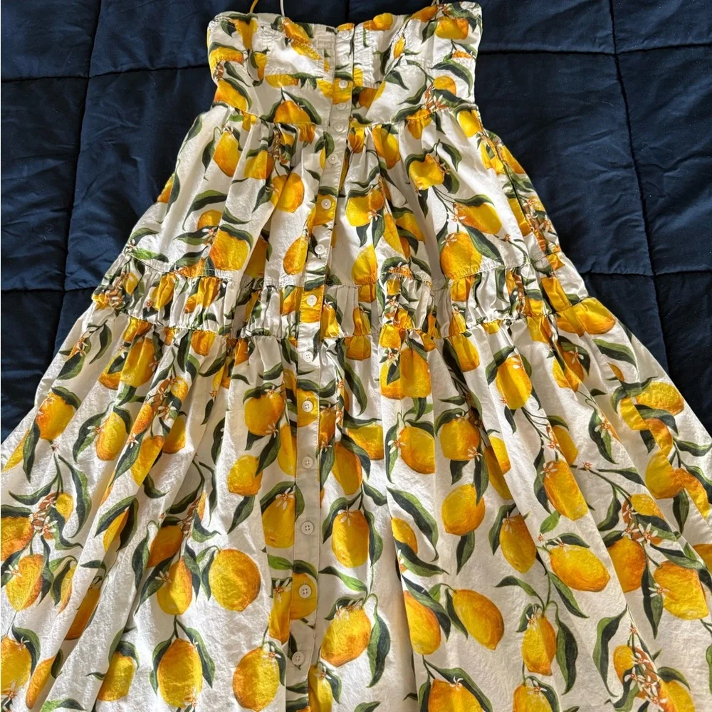 J. Crew Yellow and White Casual Dress - Picture 2 of 6